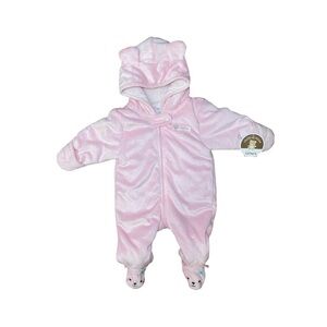 NWT Child of Mine Baby Pink Pram Winter Bodysuit Size 0-3 Months